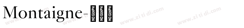 Montaigne字体转换