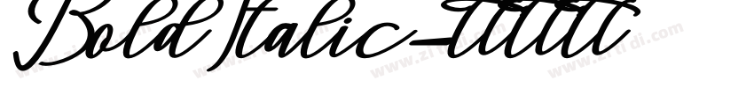 BoldItalic字体转换