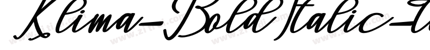 Klima-BoldItalic字体转换