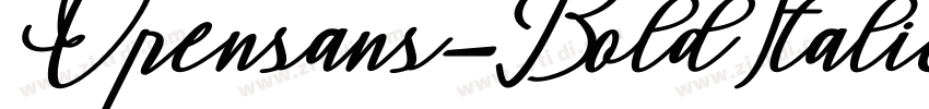 Opensans-BoldItalic字体转换