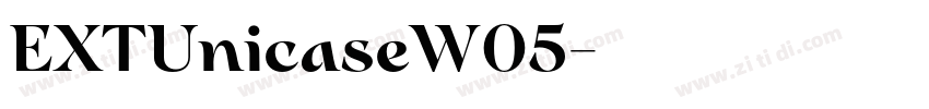 EXTUnicaseW05字体转换