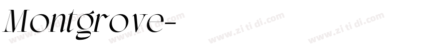 Montgrove字体转换