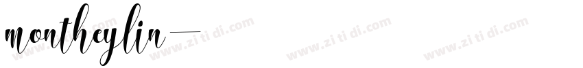 montheylin字体转换
