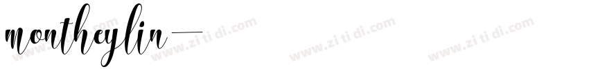 montheylin字体转换