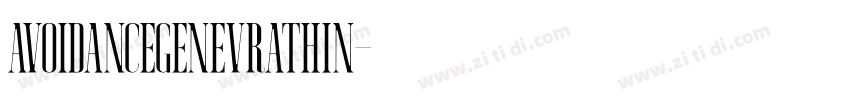 AvoidanceGenevraThin字体转换