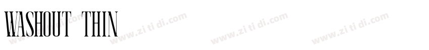 washout-thin字体转换