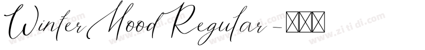 WinterMoodRegular字体转换