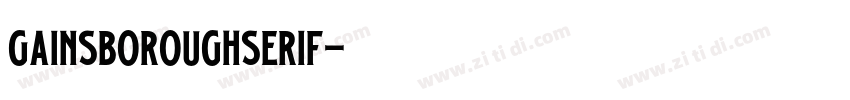 GainsboroughSerif字体转换