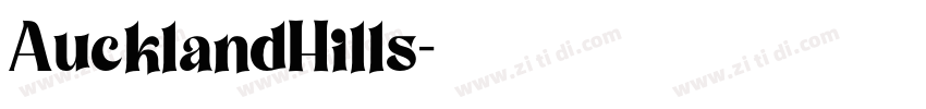 AucklandHills字体转换
