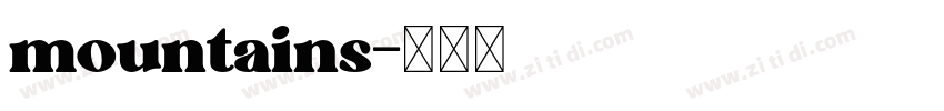 mountains字体转换