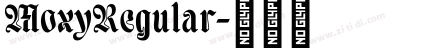 MoxyRegular字体转换