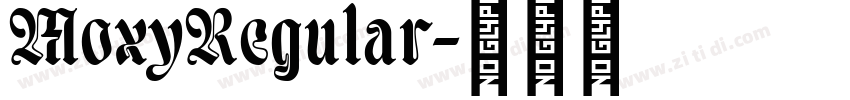 MoxyRegular字体转换