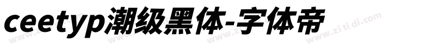 ceetyp潮级黑体字体转换