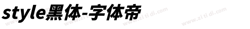 style黑体字体转换