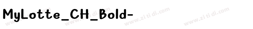 MyLotte_CH_Bold字体转换