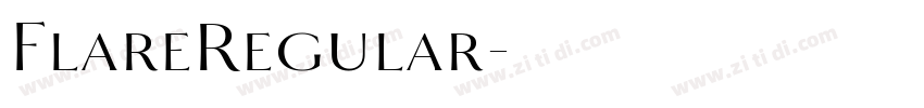 FlareRegular字体转换