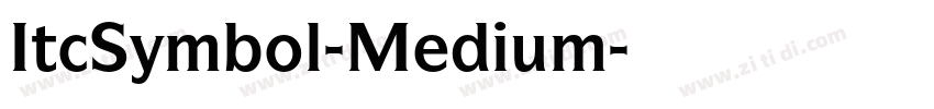 ItcSymbol-Medium字体转换