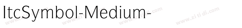 ItcSymbol-Medium字体转换