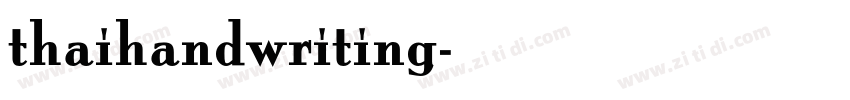 thaihandwriting字体转换