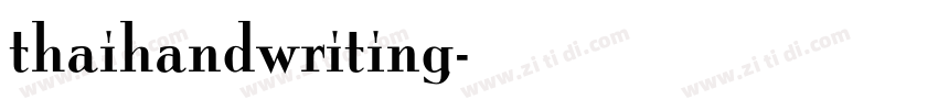 thaihandwriting字体转换