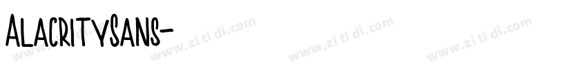 AlacritySans字体转换