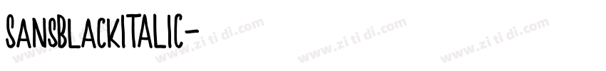 SansBlackITALIC字体转换