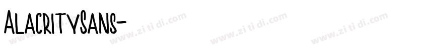 AlacritySans字体转换