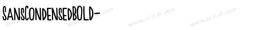 SansCondensedBOLD字体转换