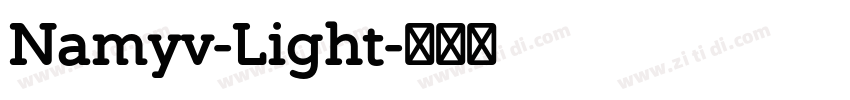 Namyv-Light字体转换
