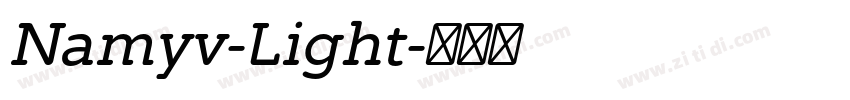 Namyv-Light字体转换