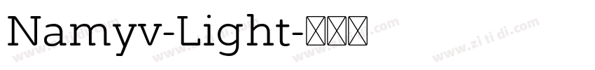 Namyv-Light字体转换