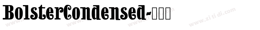 BolsterCondensed字体转换