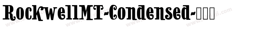 RockwellMT-Condensed字体转换