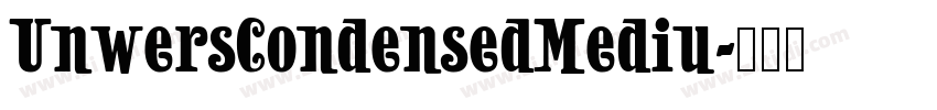 UnwersCondensedMediu字体转换
