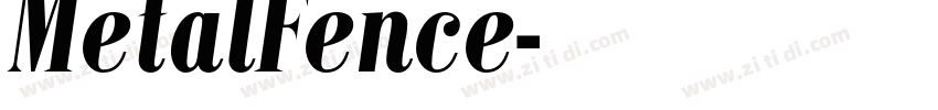 MetalFence字体转换