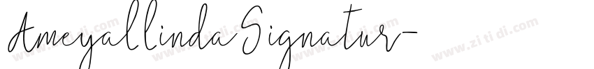 AmeyallindaSignatur字体转换