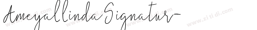 AmeyallindaSignatur字体转换