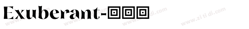 Exuberant字体转换