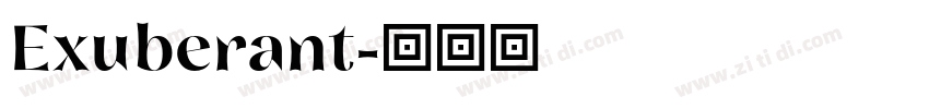 Exuberant字体转换