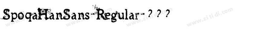 SpoqaHanSans-Regular字体转换