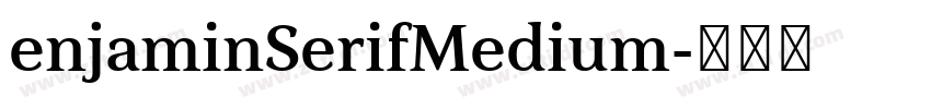 enjaminSerifMedium字体转换