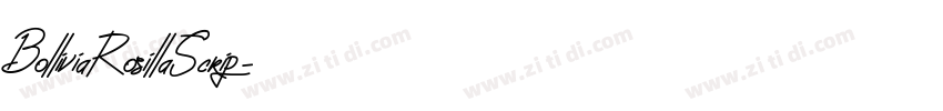 BolliviaRosillaScrip字体转换