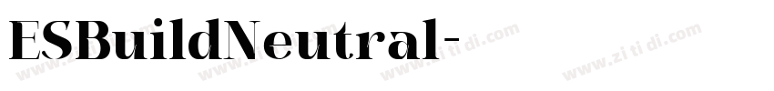 ESBuildNeutral字体转换
