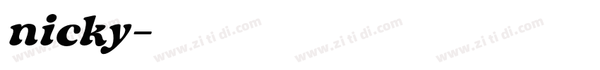 nicky字体转换