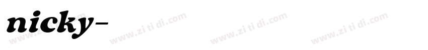 nicky字体转换