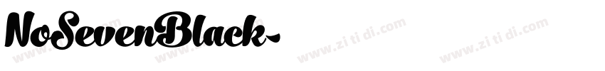NoSevenBlack字体转换
