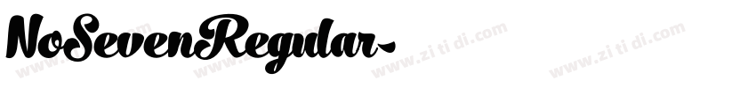 NoSevenRegular字体转换