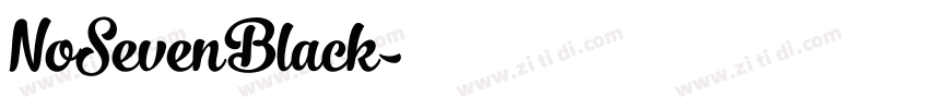 NoSevenBlack字体转换