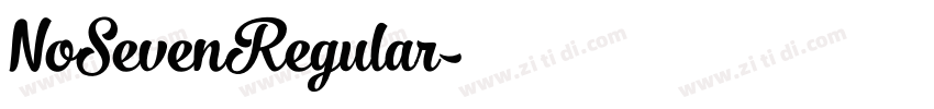 NoSevenRegular字体转换