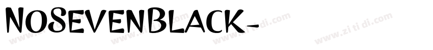 NoSevenBlack字体转换